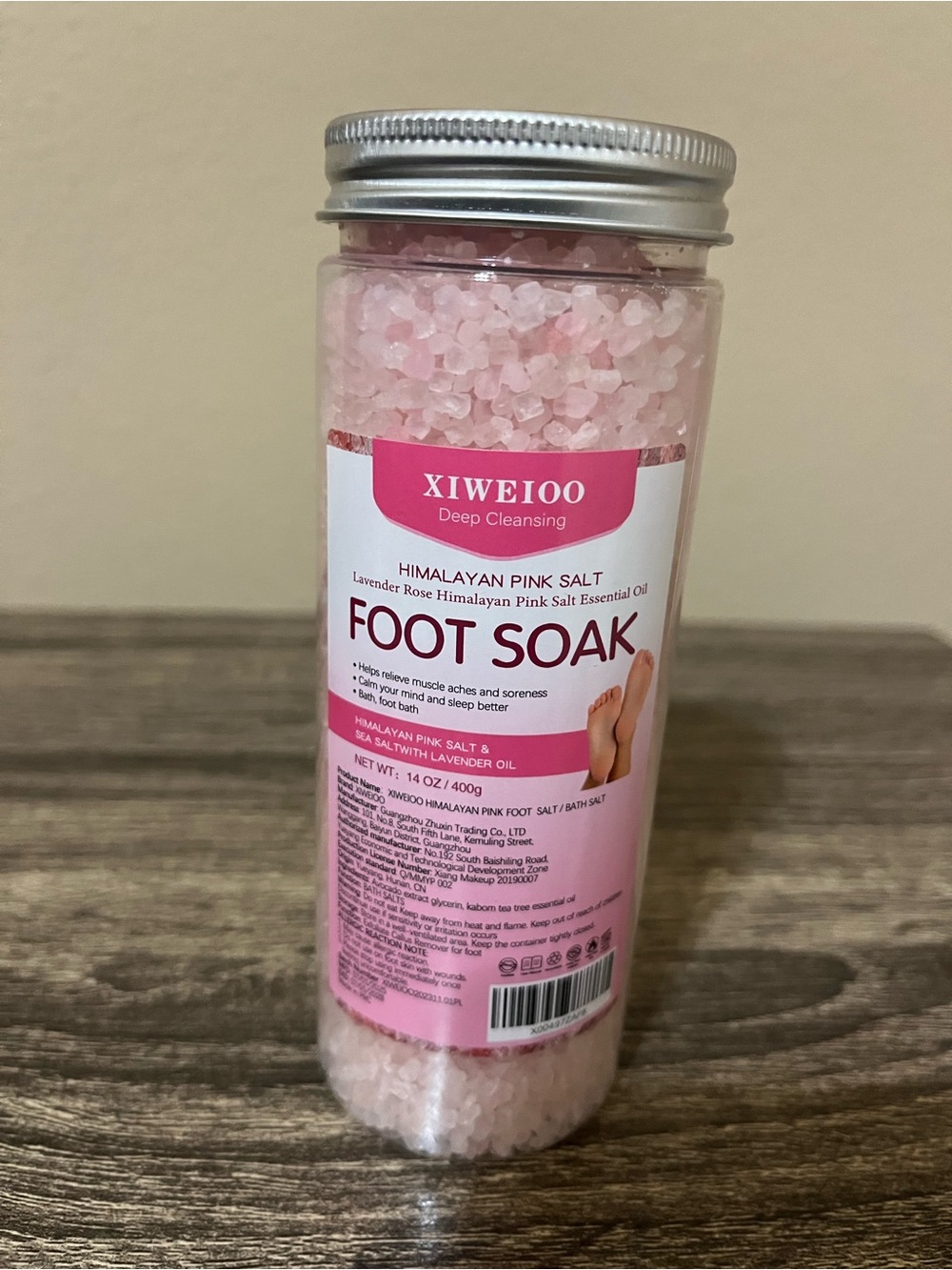 Pink Himalayan Foot Soak with Lavender Oil